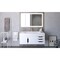 Castello Usa Nile 48" Wall Mounted White Vanity With White Top AndAnd Black Handles CB-MC-48W-BL-2053-WH - alternate 7